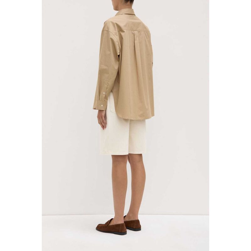Assembly Label Marigold Poplin Long Sleeve Shirt Tan image number 1