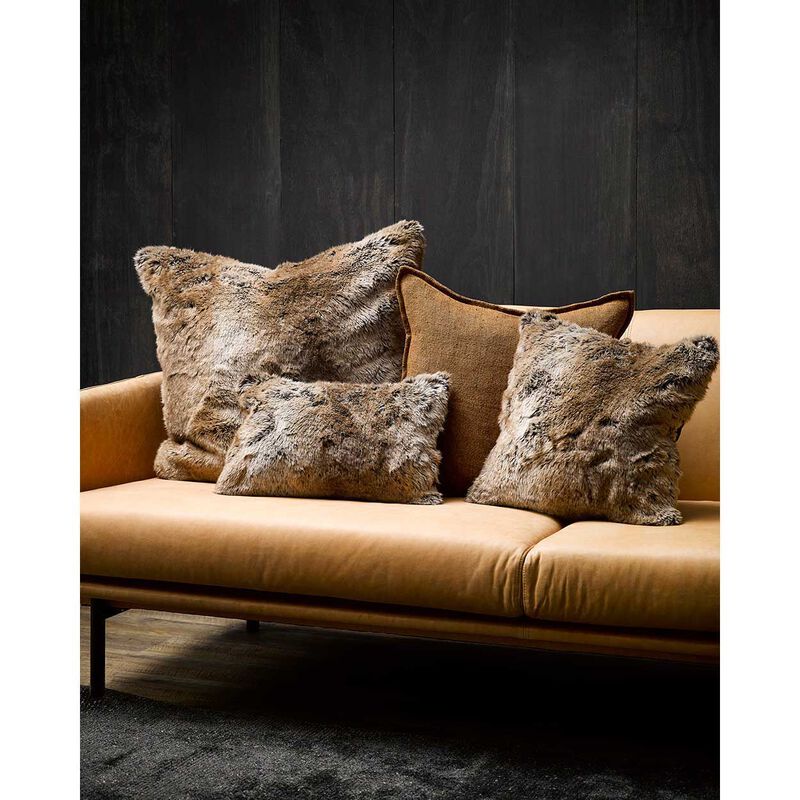 Heirloom Faux Fur Cushion Feather Filled - Sable 45X45cm image number 1