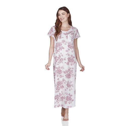 La Marquise Vintage Bouquet Short Sleeve Nightdress