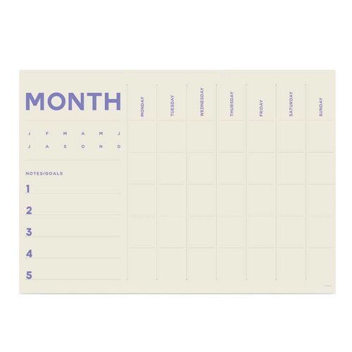 Lettuce A2 Month Planner