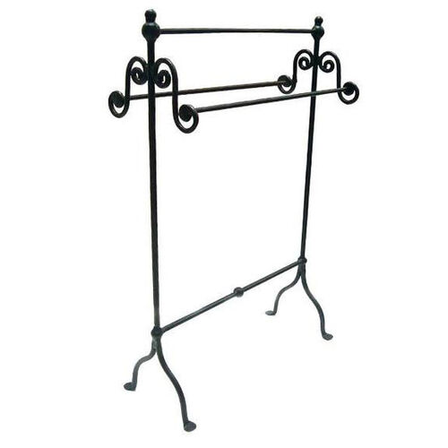 French Country Black Iron Towel Rail