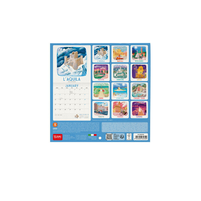 Legami Italy 2026 Wall Calendar 18x18cm image number 2