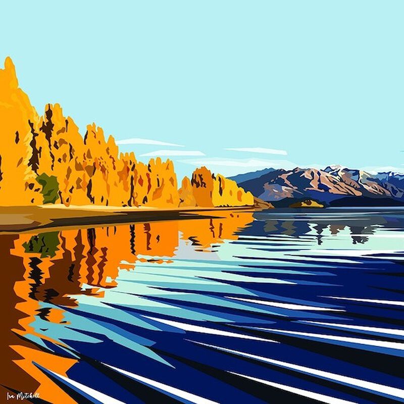 Ira Mitchell Wanaka Gold Matted Print image number 0