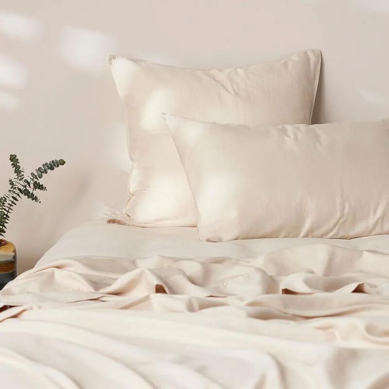 George Street Linen Soft Washed Cotton European Pillowcase Set Of 2 image number 1