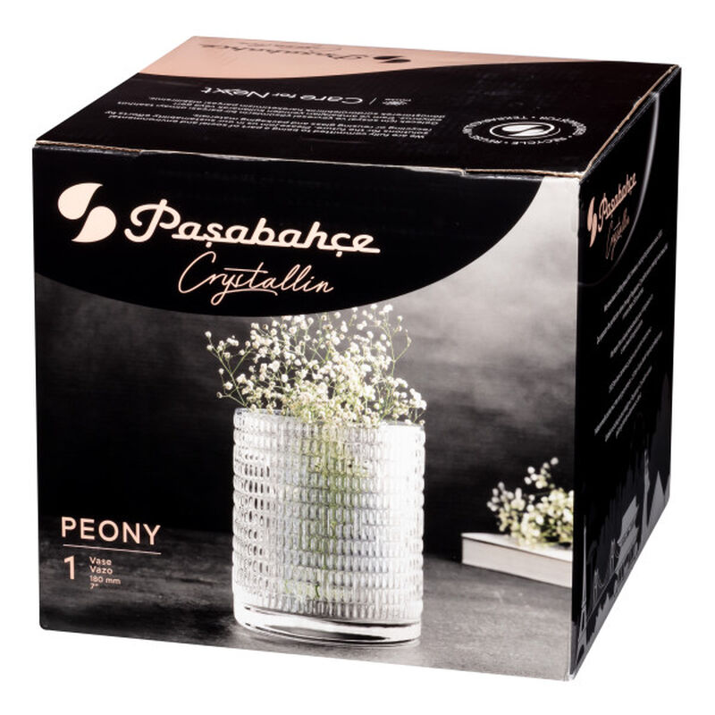 Pasabahce Peony Glass Vase 18cm image number 2