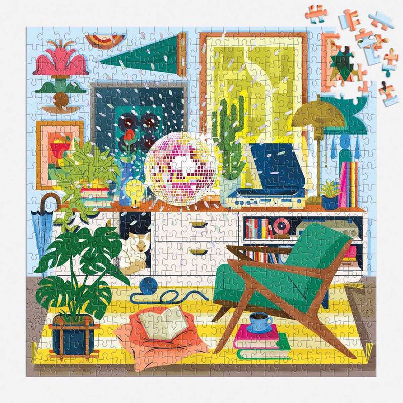 Galison Disco Life 500 Piece Foil Puzzle image number 1