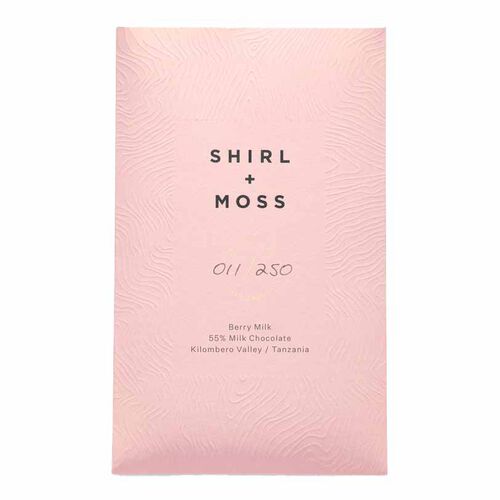 Shirl + Moss Berry Milk 55% Milk Chocolate 80g