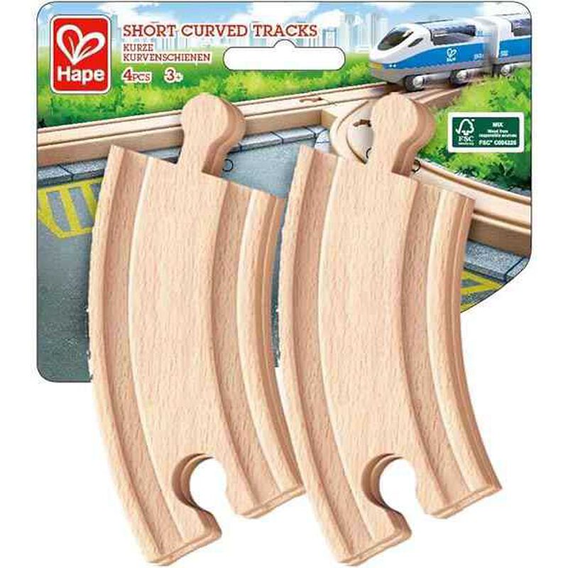 Hape Track 4Pcs Short Curved image number 2