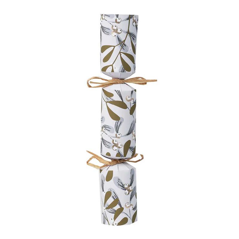 Talking Tables Botanical Mistletoe White Christmas Crackers - 6 Pack image number 1