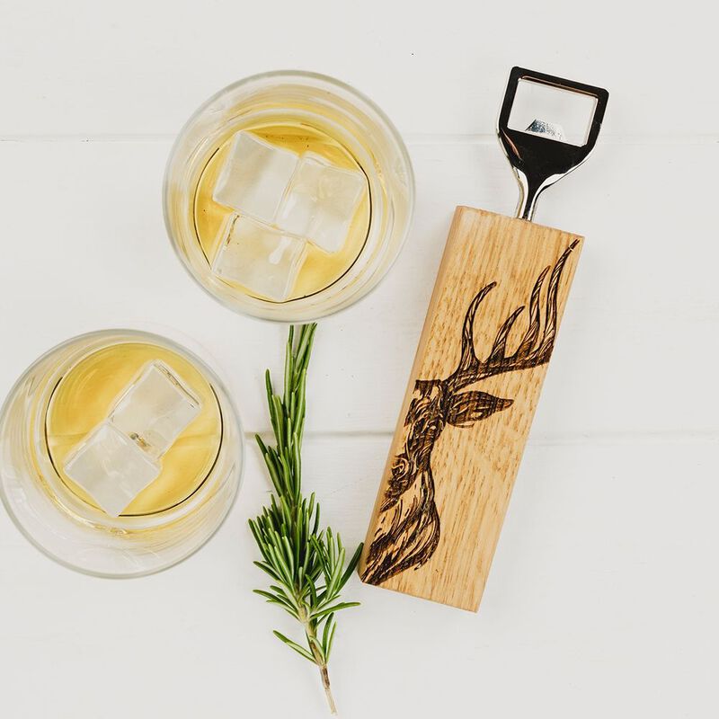 Selbrae House Oak Bottle Opener - Stag image number 1