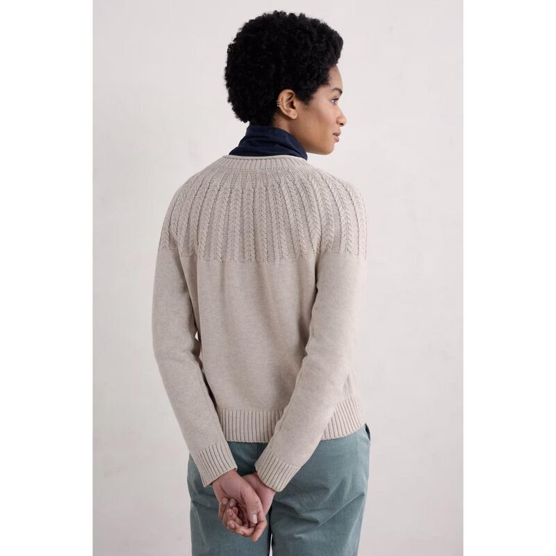 Seasalt Cornwall Stone Chat Jumper Aran image number 1
