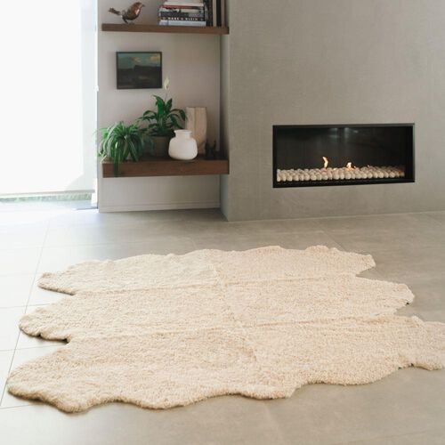MM Linen New Zealand Short Wool Sheepskin Rug