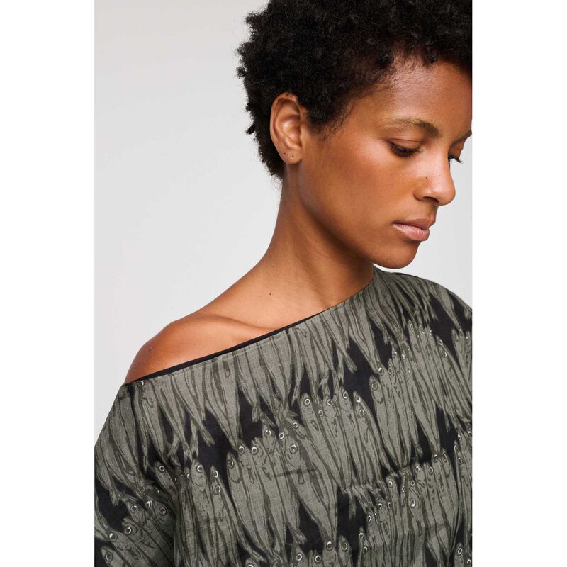 La Vaca Loca Cap Sleeve Print Top image number 2