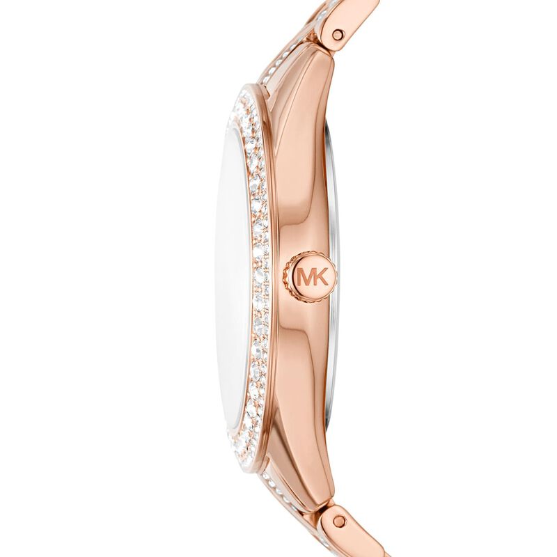 Michael Kors Harlowe Pave' Rose Gold-Tone Watch image number 2