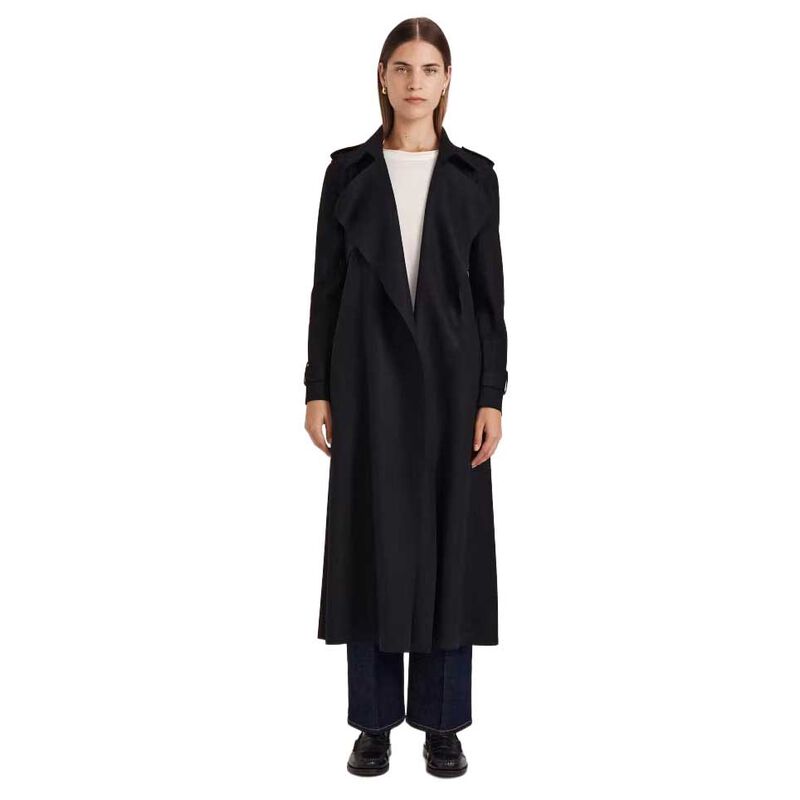 SABA Karla Wool Longline Trench image number 0