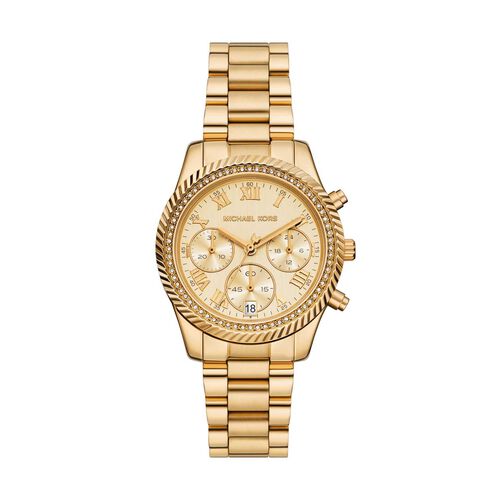 Michael Kors Lexington Chronograph Gold-Tone Stainless Steel Watch