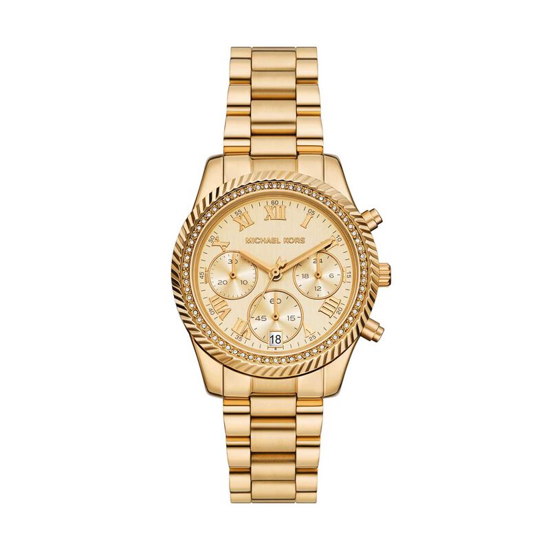 Michael Kors Lexington Chronograph Gold-Tone Stainless Steel Watch image number 0