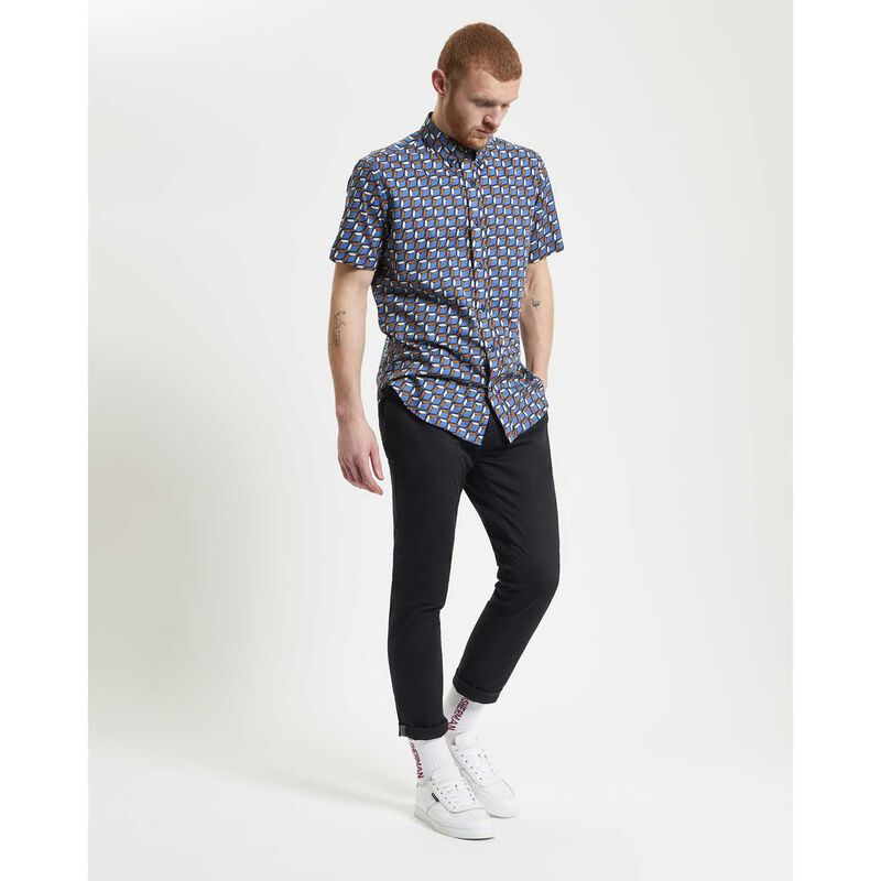 Ben Sherman Retro Geo Print Short Sleeve Shirt image number 3