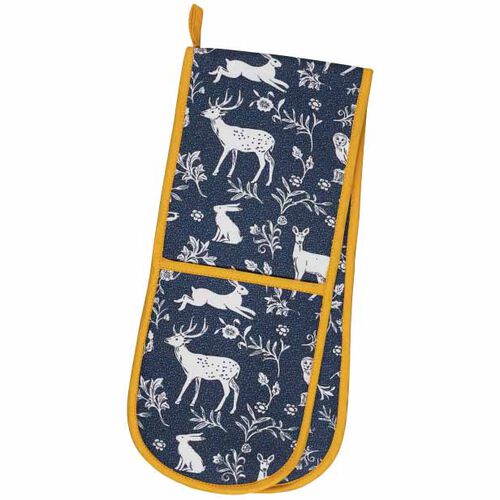 Ulster Weavers Forest Friends Navy Double Oven Glove
