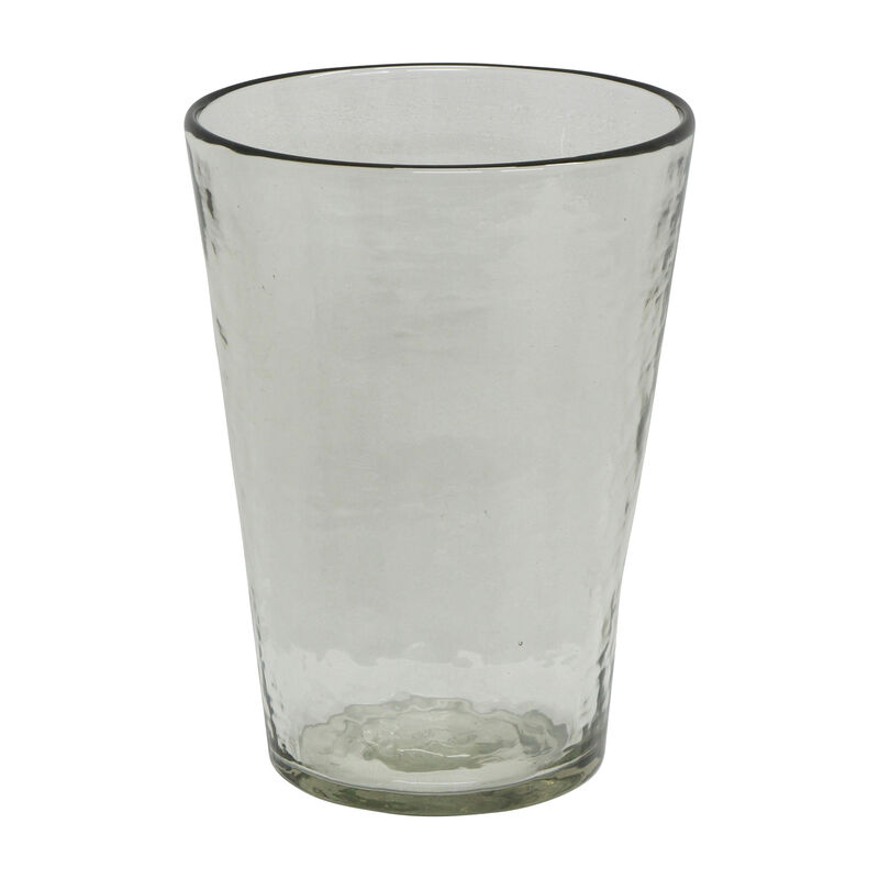 French Country Dappled Clear Conical Vase image number 0