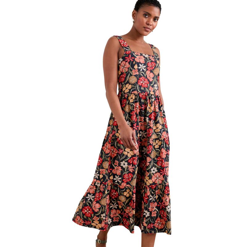 Seasalt Cornwall Deep Water Dress Folky Poppy Inkwell image number 0