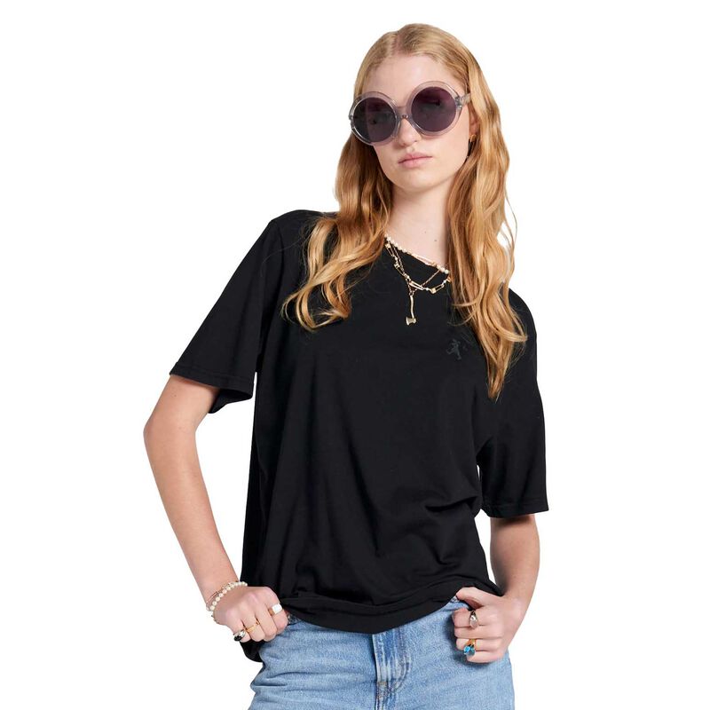 Karen Walker Embroidered Runaway Girl Classic Organic Cotton T-Shirt image number 0