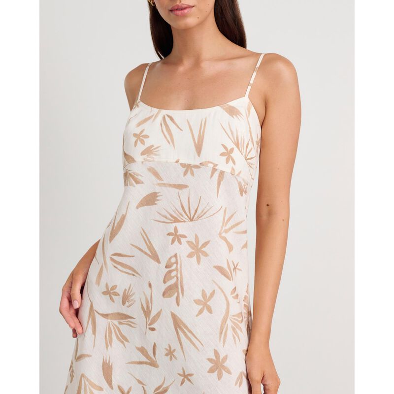 JAG Flora Linen Shirred Dress image number 2