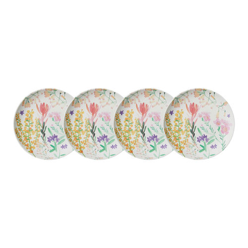 Maxwell & Williams Wildflowers Bamboo Plate 25.5cm Set Of 4