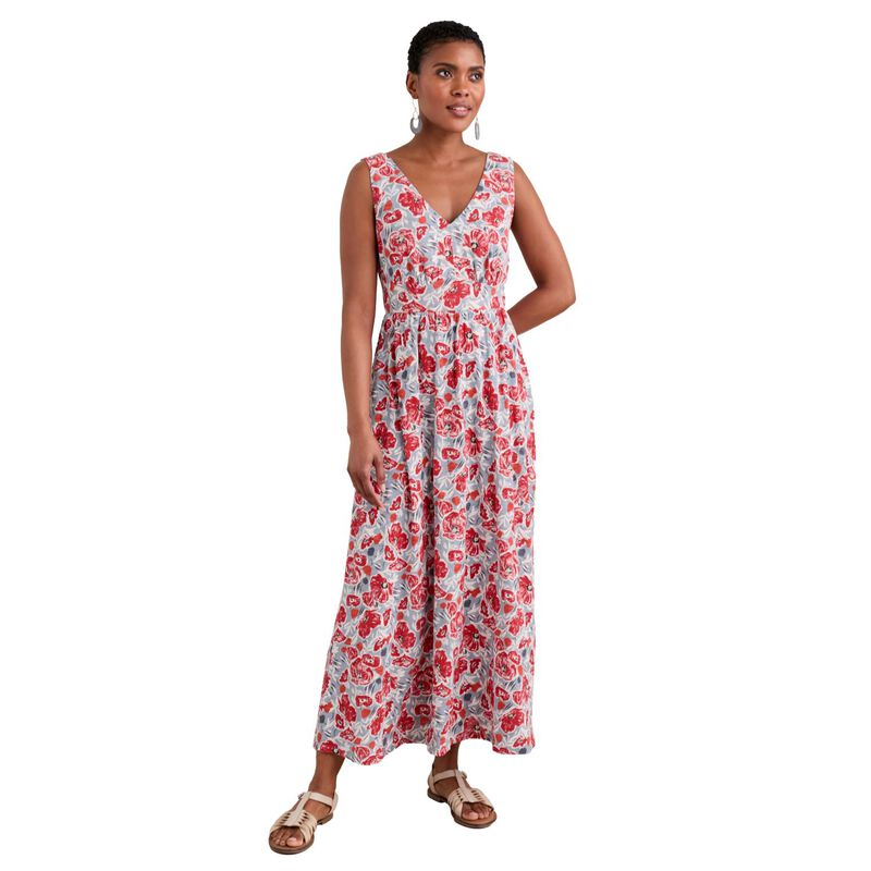 Seasalt Cornwall Polmanter Dress Crayon Poppy Heron Mix image number 0