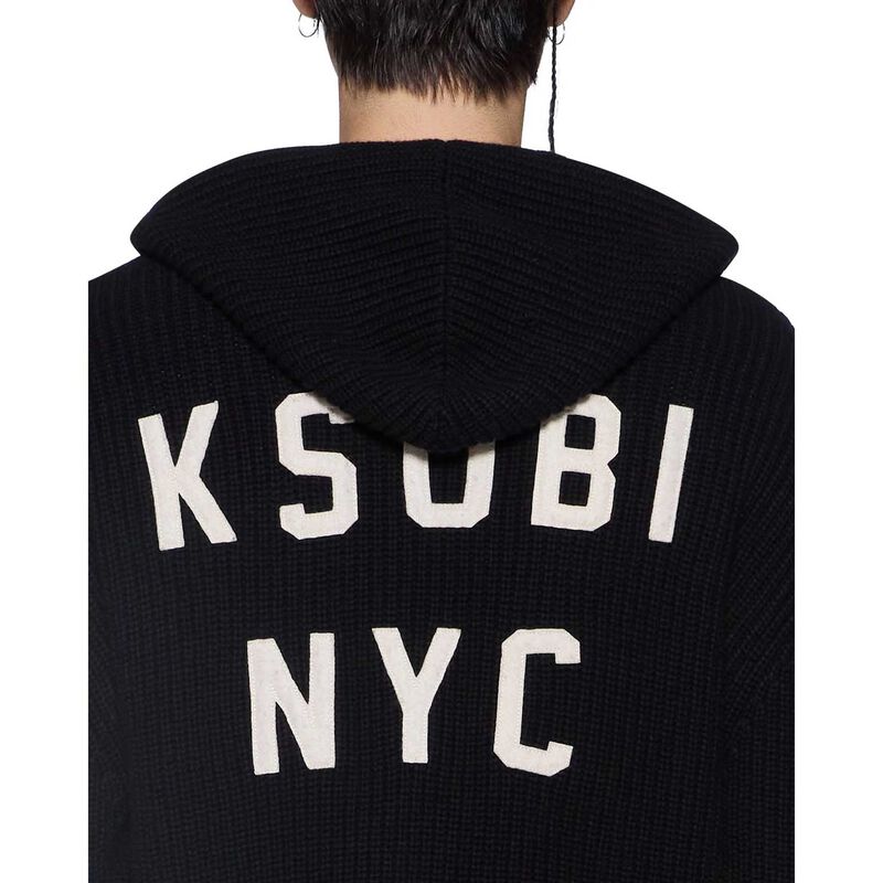Ksubi Boxer Zip Knit Hoodie Midnight image number 2