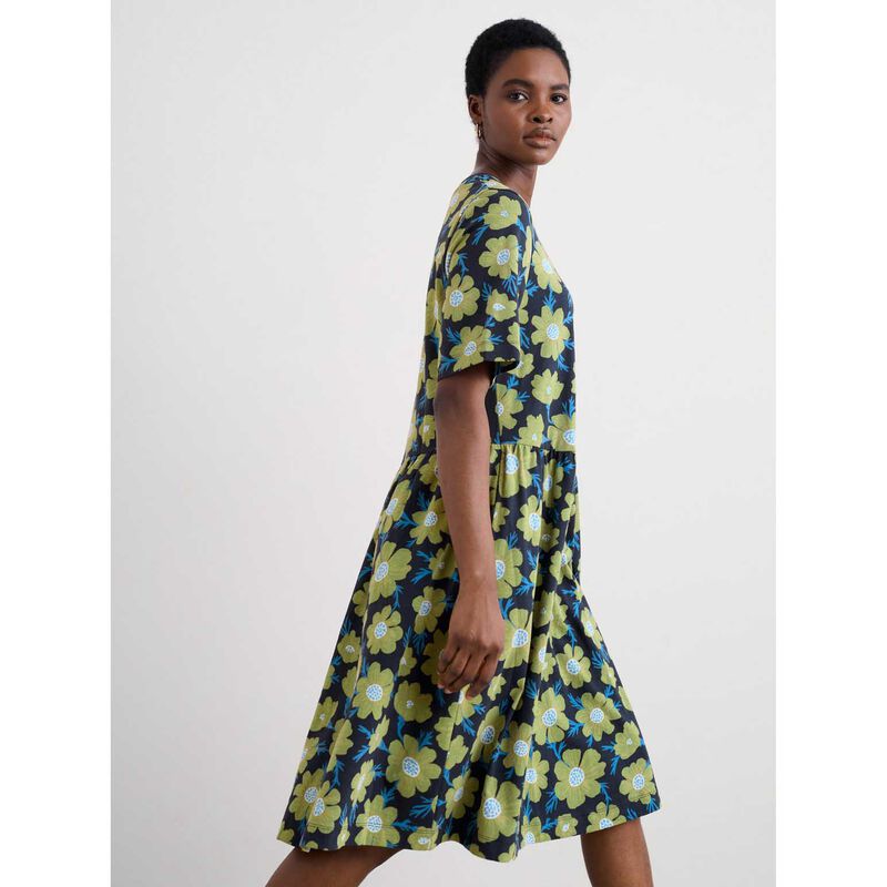 Seasalt Cornwall Hellandbridge Dress Climbing Cosmos Dill image number 1