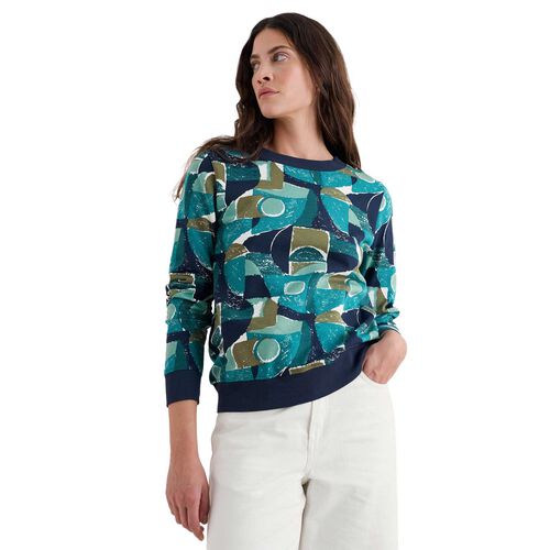 Seasalt Cornwall Bright Wave Sweatshirt Penwith Abstract Emulsion