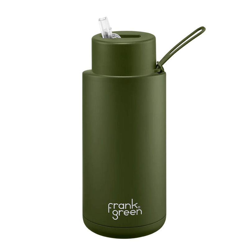 frank green 34oz Ceramic Reusable Bottle with Straw image number 0