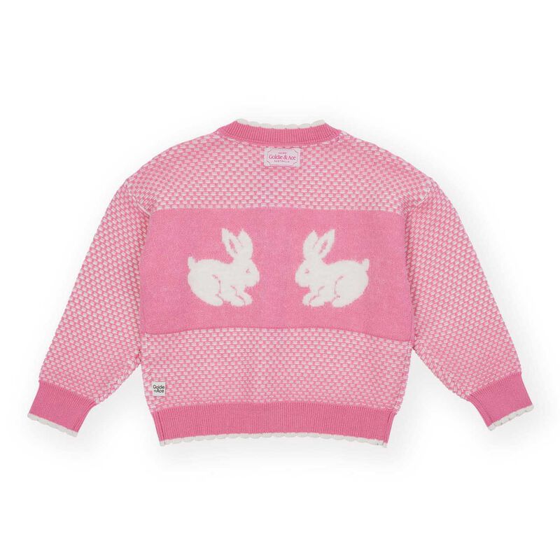 Goldie + Ace Bunny Knit Cardigan 1-2Y image number 3