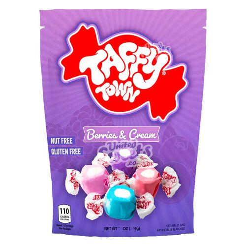 Taffy Town Berries & Cream Taffy Pouch 99g