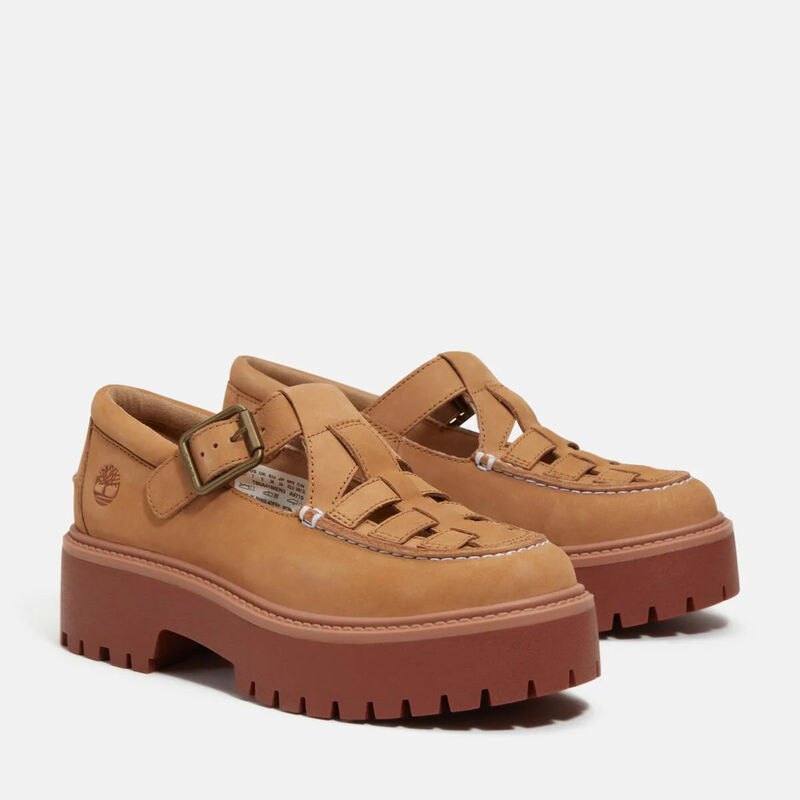 Timberland Womens Stone Street Shoe EN3 Medium Beige Nubuck image number 1