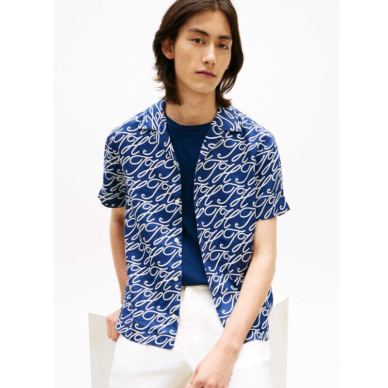 Tommy Hilfiger Regular Fit Pure Linen Short Sleeve Shirt image number 2