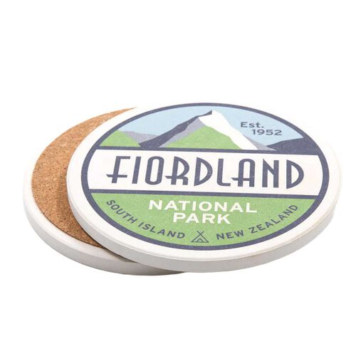 Fiordland National Park Ceramic Coaster