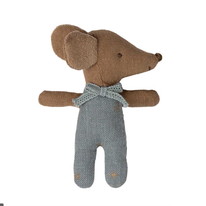 Maileg Sleepy Wakey Baby Mouse In Matchbox Blue 2025 image number 1