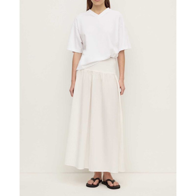 Assembly Label Sarah Cotton Maxi Skirt White image number 3