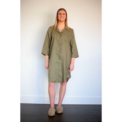 MM Linen Ivy Linen Nightshirt