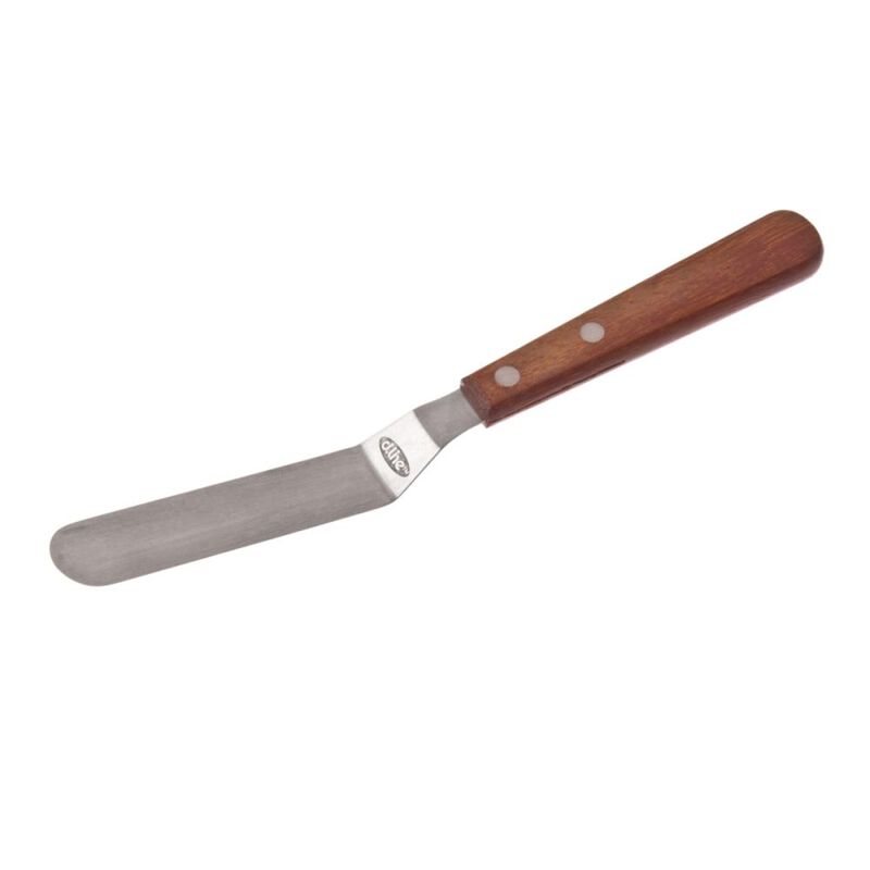 D.Line S/S Offset Palette Knife 11cm Blade Wood Handle image number 0