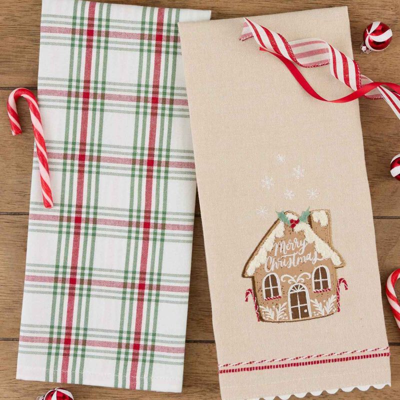DII Gingerbread Dish Towel Set Of 2 image number 1