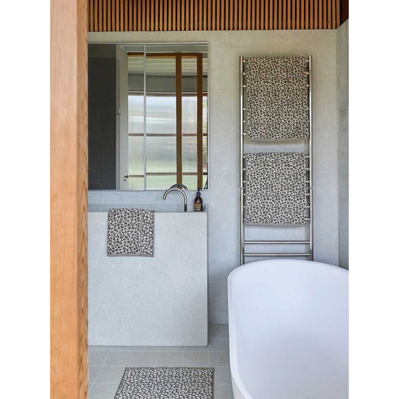 Citt&agrave; Forget Me Not Cotton Bath Mat Ivy/Oat 50x85cm image number 1