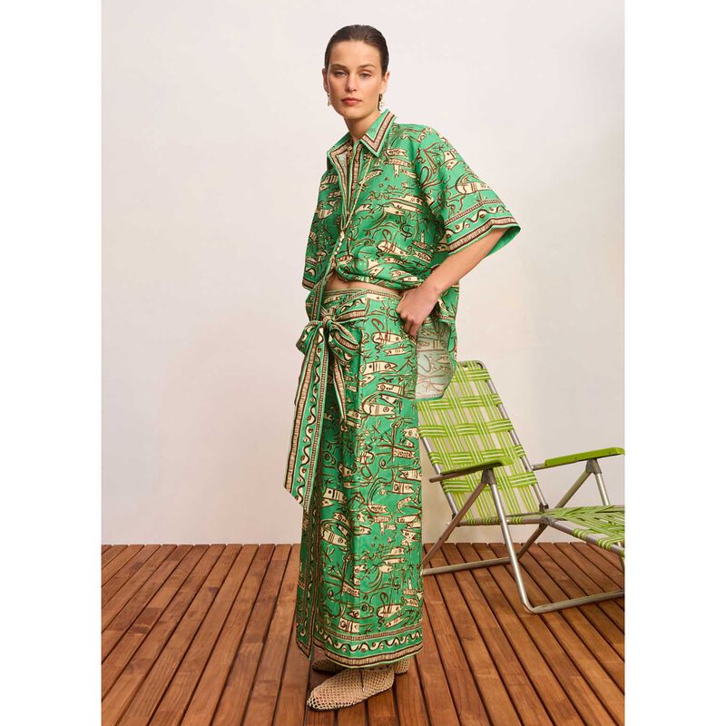 AL&Eacute;MAIS Fish Sticks Sarong Skirt image number 1