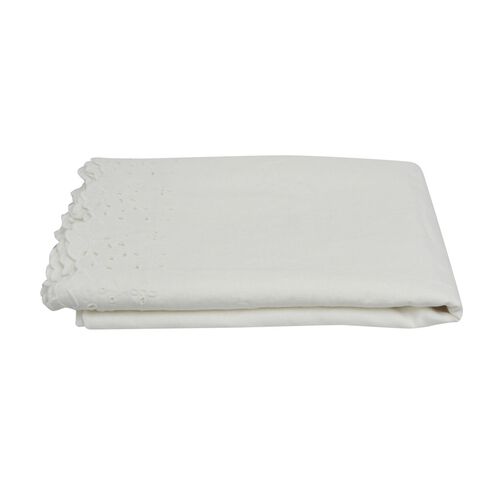 French Country Embroidered Tablecloth White Small