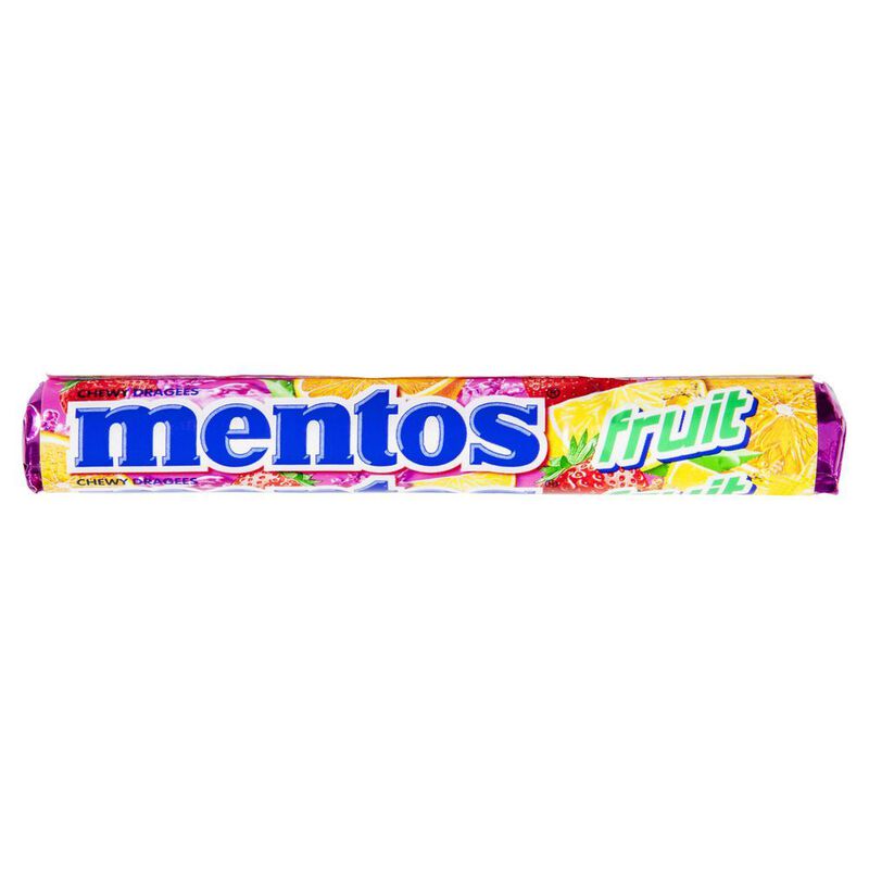 Mentos Chewy Fruit Dragees 37.5g image number 0