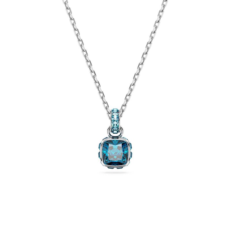 Swarovski Birthstone Square Cut Pendant - December Blue image number 0