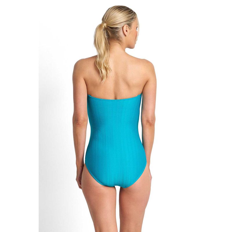 Jantzen Sky High Bar Bandeau One Piece Aqua image number 1