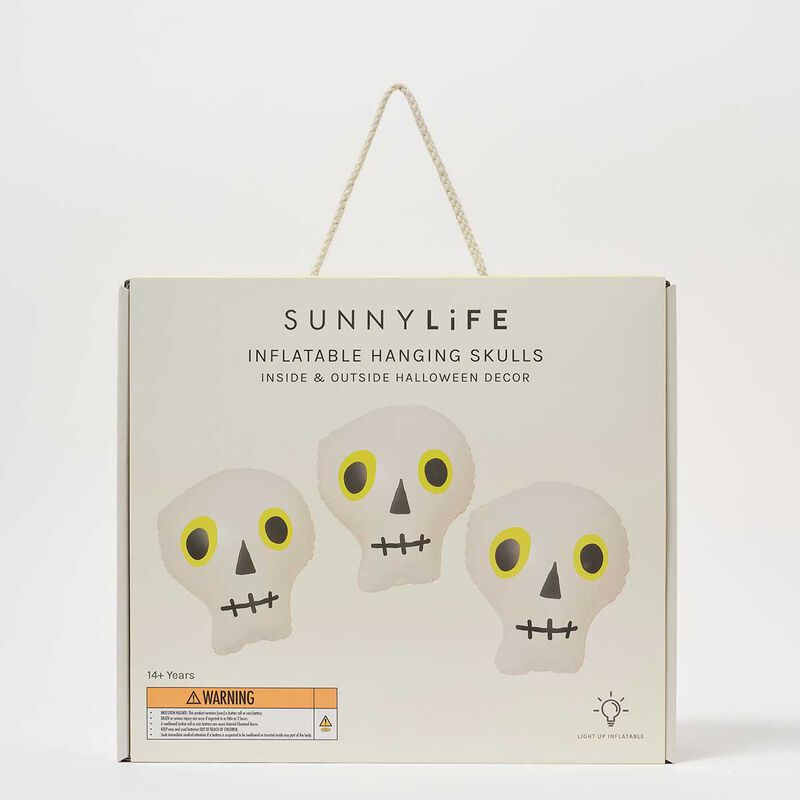 SUNNYLiFE Light Up Hanging Skulls Bone Set of 3 image number 1